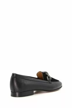 Dune London Gracianna Diamante Twist Rope Black Loafers -Style Sole Zone C85943s3