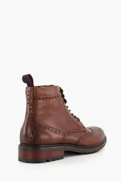 Dune London Natural Colonels Eyelet Brogue Boots -Style Sole Zone C86083s3
