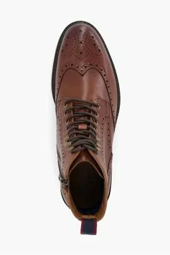 Dune London Natural Colonels Eyelet Brogue Boots -Style Sole Zone C86083s4
