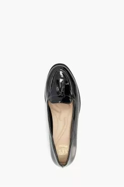 Dune London Black Wf Global Almond Tassel Loafers -Style Sole Zone C86327s4