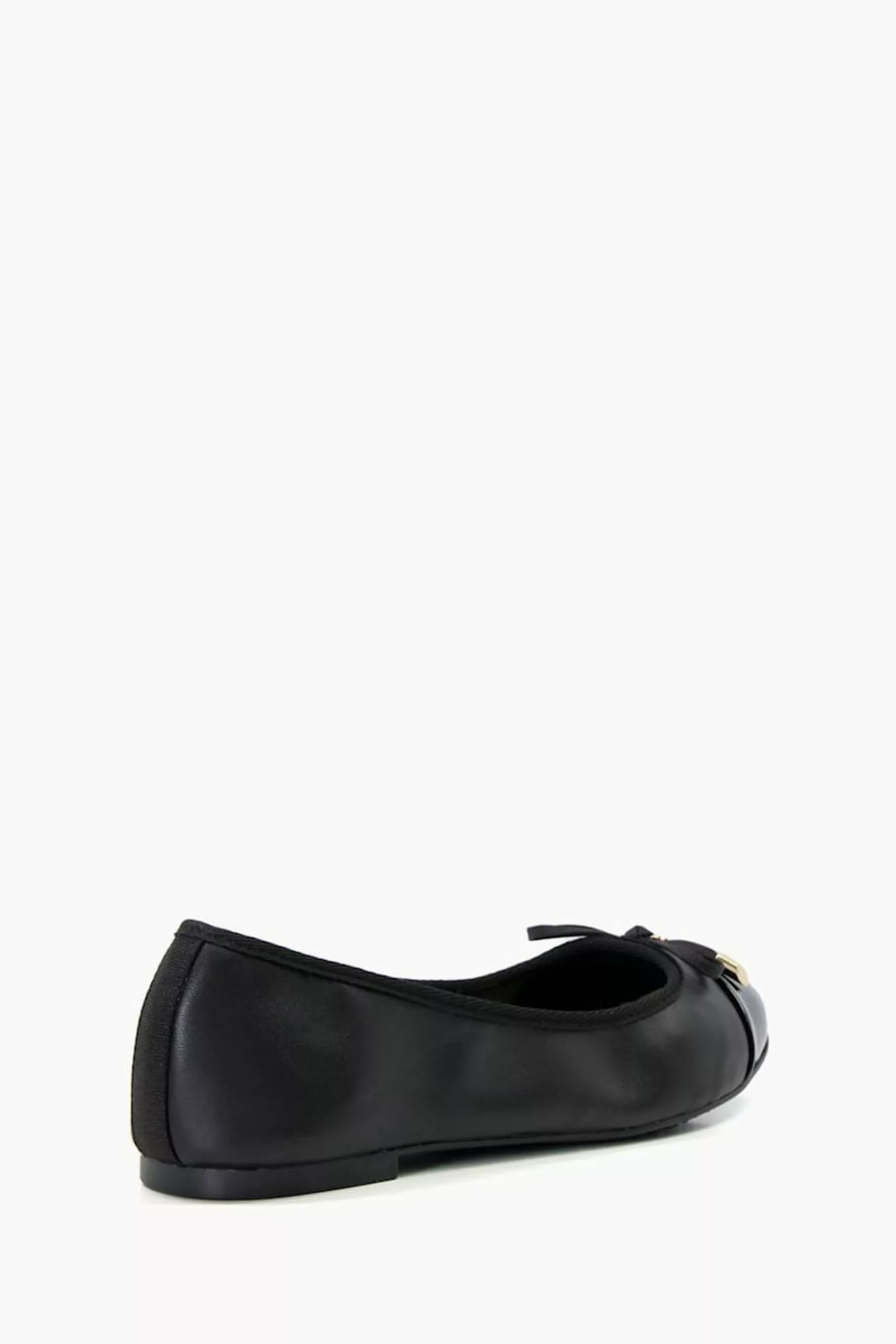 Dune London Wide Fit Hartlyn Black Toe Cap Bow Ballerinas 5 Dune London Wide Fit Hartlyn Black Toe Cap Bow Ballerinas - Image 3