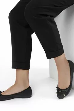 Dune London Wide Fit Hartlyn Black Toe Cap Bow Ballerinas 12 Dune London Wide Fit Hartlyn Black Toe Cap Bow Ballerinas -Style Sole Zone C94885s5