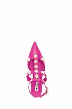 Dune London Pink Calipo Giant Stud Open Courts -Style Sole Zone C95575s3