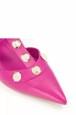 Dune London Pink Calipo Giant Stud Open Courts -Style Sole Zone C95575s5