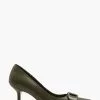 Dune London Green Brioni Two Pointed Toe High Stiletto Heel Court Shoes -Style Sole Zone D08663s