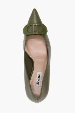 Dune London Green Brioni Two Pointed Toe High Stiletto Heel Court Shoes -Style Sole Zone D08663s4