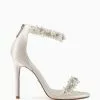 Dune London Natural Marriage Beaded Ankle Trim Sandals -Style Sole Zone D11177s