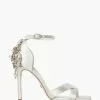 Dune London Natural Maridel Embellished Cross Strap Wedding Sandals -Style Sole Zone D11231s