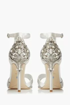 Dune London Natural Maridel Embellished Cross Strap Wedding Sandals -Style Sole Zone D11231s4