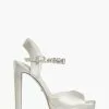 Dune London Natural Miracle Crystal Embellished Platform Wedding Sandals -Style Sole Zone D11232s