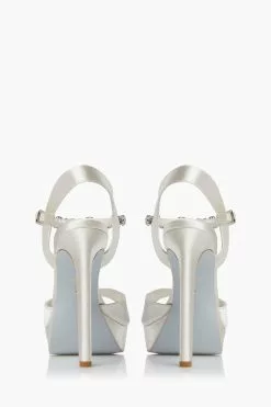Dune London Natural Miracle Crystal Embellished Platform Wedding Sandals -Style Sole Zone D11232s4