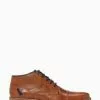 Dune London Carls Lace Up Ankle Brown Boots