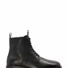 Dune London Collections Full Grain Lace-Up Black Boots -Style Sole Zone D16508s