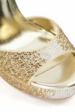 Dune London Gold Massa Ombre Hotfix Platform Sandals 12 Dune London Gold Massa Ombre Hotfix Platform Sandals -Style Sole Zone D16573s5