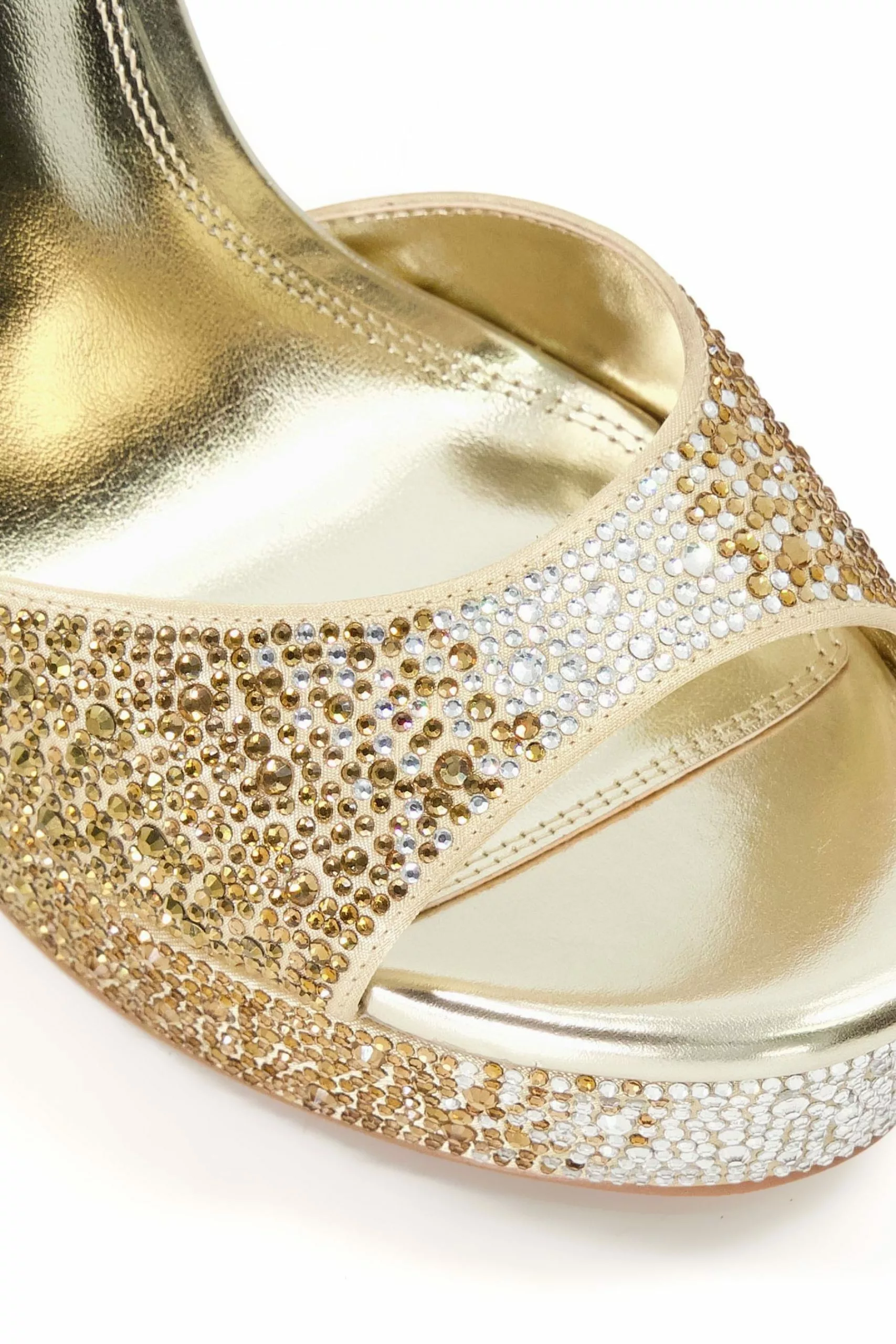 Dune London Gold Massa Ombre Hotfix Platform Sandals 7 Dune London Gold Massa Ombre Hotfix Platform Sandals - Image 5