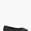 Dune London Hallo Charm Black Trim Ballet Shoes