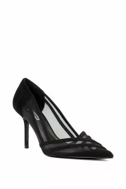 Dune London Axis Suede Mesh Panelled Court Shoes -Style Sole Zone D83390s4