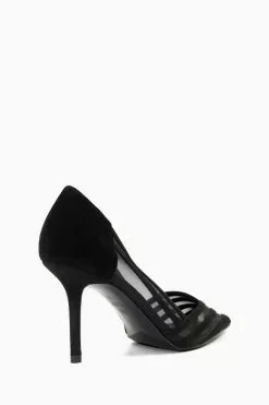Dune London Axis Suede Mesh Panelled Court Shoes -Style Sole Zone D83390s5
