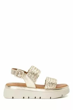 Dune London Lorris Woven Strap Soft Volu Sandals