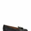 Dune London Black Global Almond Tassel Loafers -Style Sole Zone D83398s