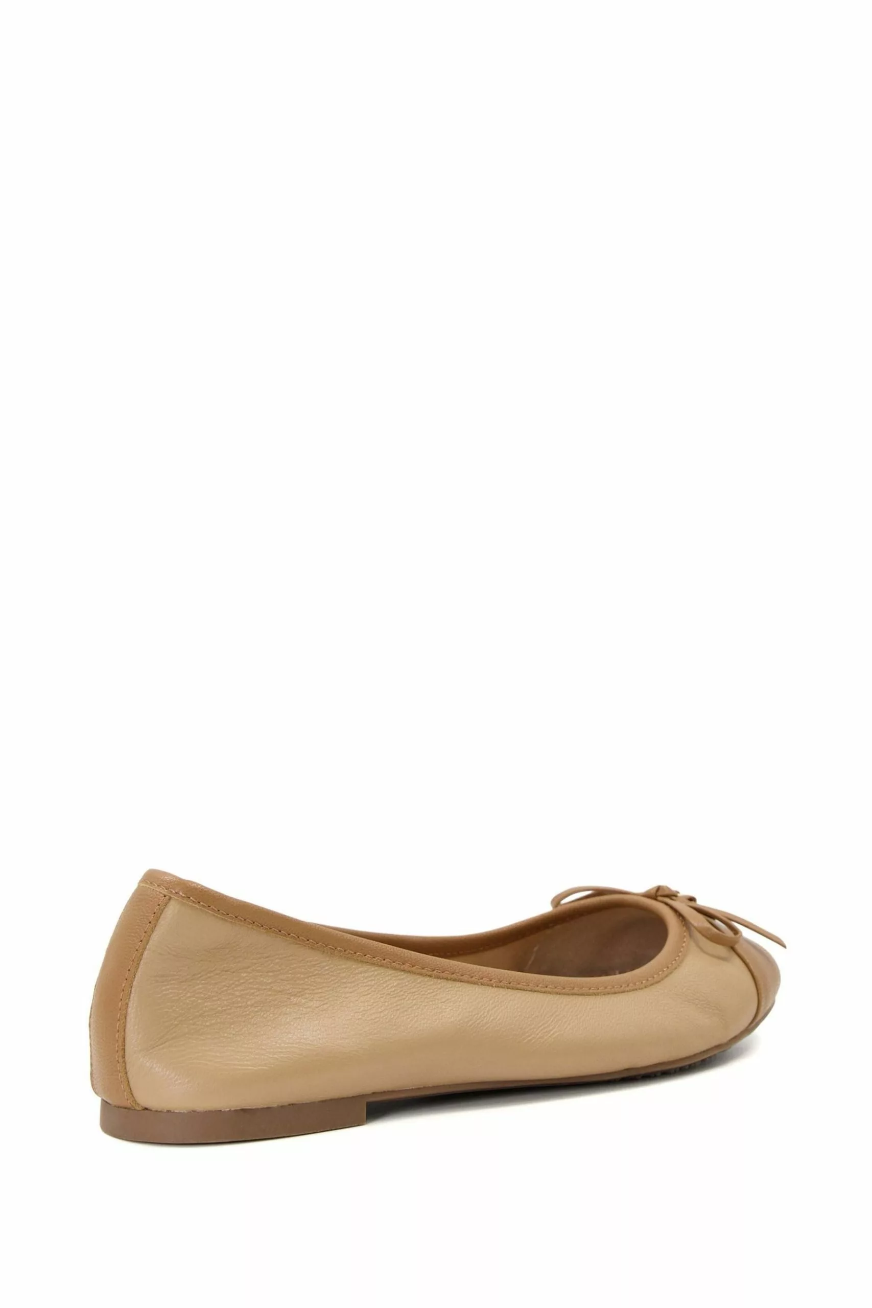 Dune London Brown Hallo Charm Trim Ballet Shoes 5 Dune London Brown Hallo Charm Trim Ballet Shoes - Image 3