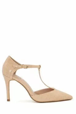 Dune London Casta T-Bar Open Court Heels