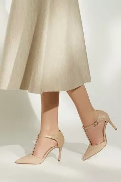 Dune London Casta T-Bar Open Court Heels -Style Sole Zone D83406s6