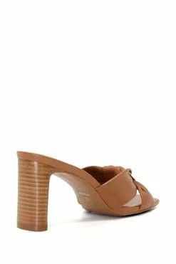 Dune London Maize Soft Knot Stacked Mules 9 Dune London Maize Soft Knot Stacked Mules -Style Sole Zone D83409s3