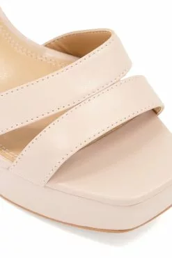 Dune London Molten Mid Heel Platform Sandals -Style Sole Zone D83411s5