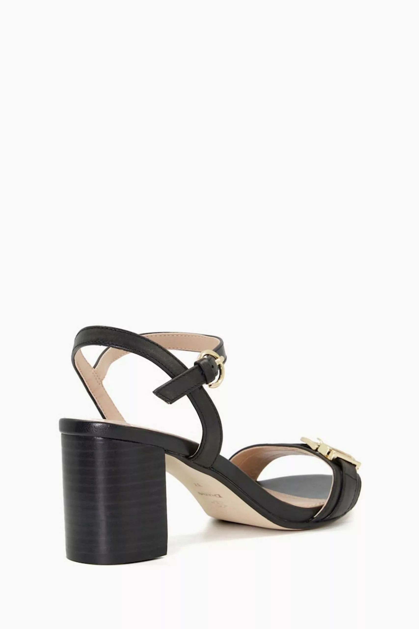 Dune London Jessie Branded Buckle Block Black Sandals 5 Dune London Jessie Branded Buckle Block Black Sandals - Image 3