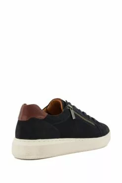 Dune London Blue Tribute Zip Detail Cupsole Trainers -Style Sole Zone D83420s3
