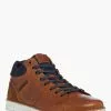 Dune London Brown Stakes High Top Trainers -Style Sole Zone M56960s