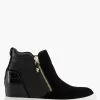 Dune London Black Enhance Concealed Wedge Trainers -Style Sole Zone M57000s