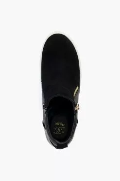 Dune London Black Enhance Concealed Wedge Trainers -Style Sole Zone M57000s4