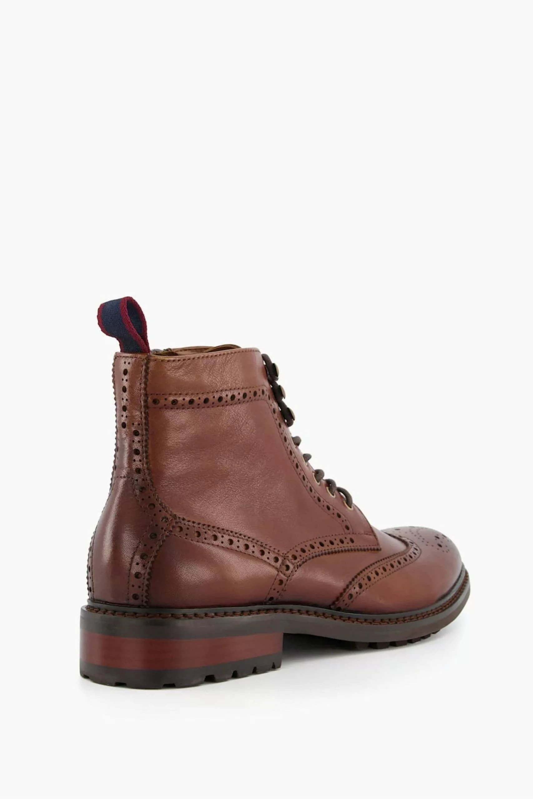 Dune London Brown Masked Eyelet Brogue Boots 5 Dune London Brown Masked Eyelet Brogue Boots - Image 3