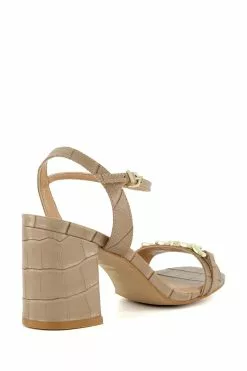 Dune London Manual Chain Trim Block Heel Sandals -Style Sole Zone M78714s3
