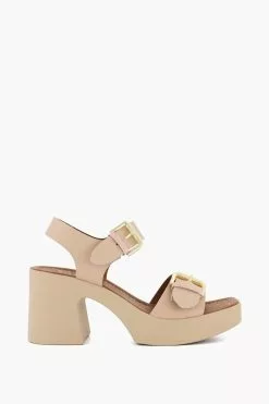 Dune London Pink Jenies Buckle Platform Sandals