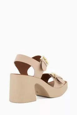 Dune London Pink Jenies Buckle Platform Sandals -Style Sole Zone M88599s3