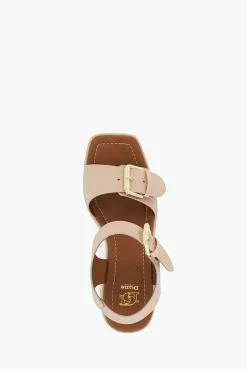 Dune London Pink Jenies Buckle Platform Sandals -Style Sole Zone M88599s4