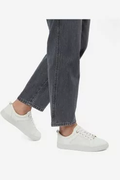 Dune London White Estee Mixed-Material Trainers -Style Sole Zone M98232s5