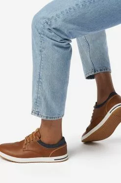 Dune London Trip Textured Trainers -Style Sole Zone M98240s5