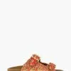 Dune London Orange Lolitas Raffia Buckle Sandals -Style Sole Zone N06658s