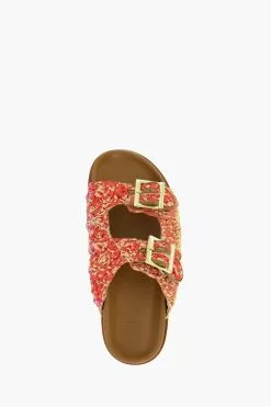 Dune London Orange Lolitas Raffia Buckle Sandals -Style Sole Zone N06658s4