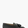 Dune London Giada Tassel Bar Trim Black Loafers -Style Sole Zone N06662s