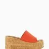 Dune London Orange Kion Cork Flatform Wedges 2 Dune London Orange Kion Cork Flatform Wedges -Style Sole Zone N06671s