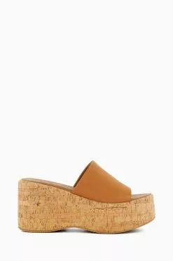 Dune London Natural Kion Cork Flatform Wedges