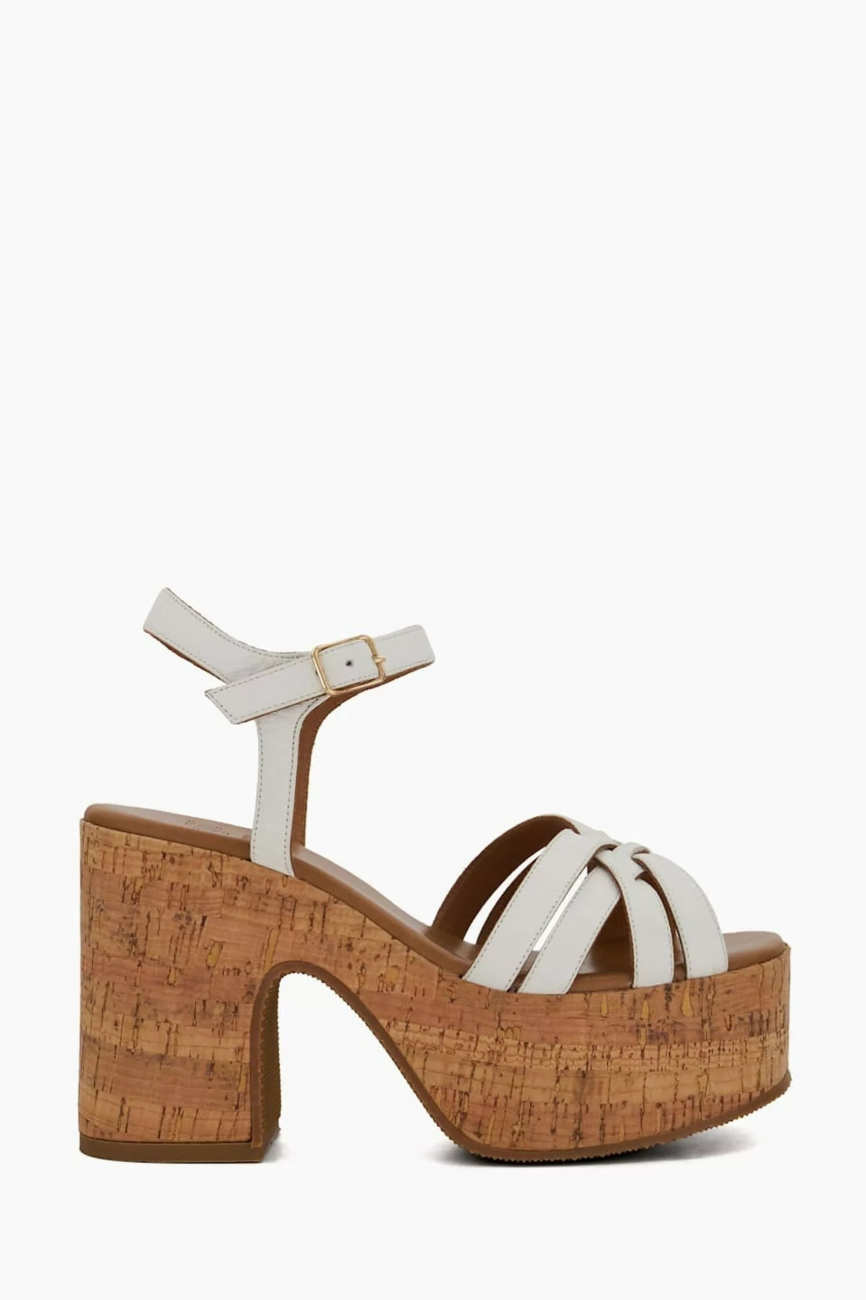 Dune London Jai Cork Platform White Sandals 3 Dune London Jai Cork Platform White Sandals