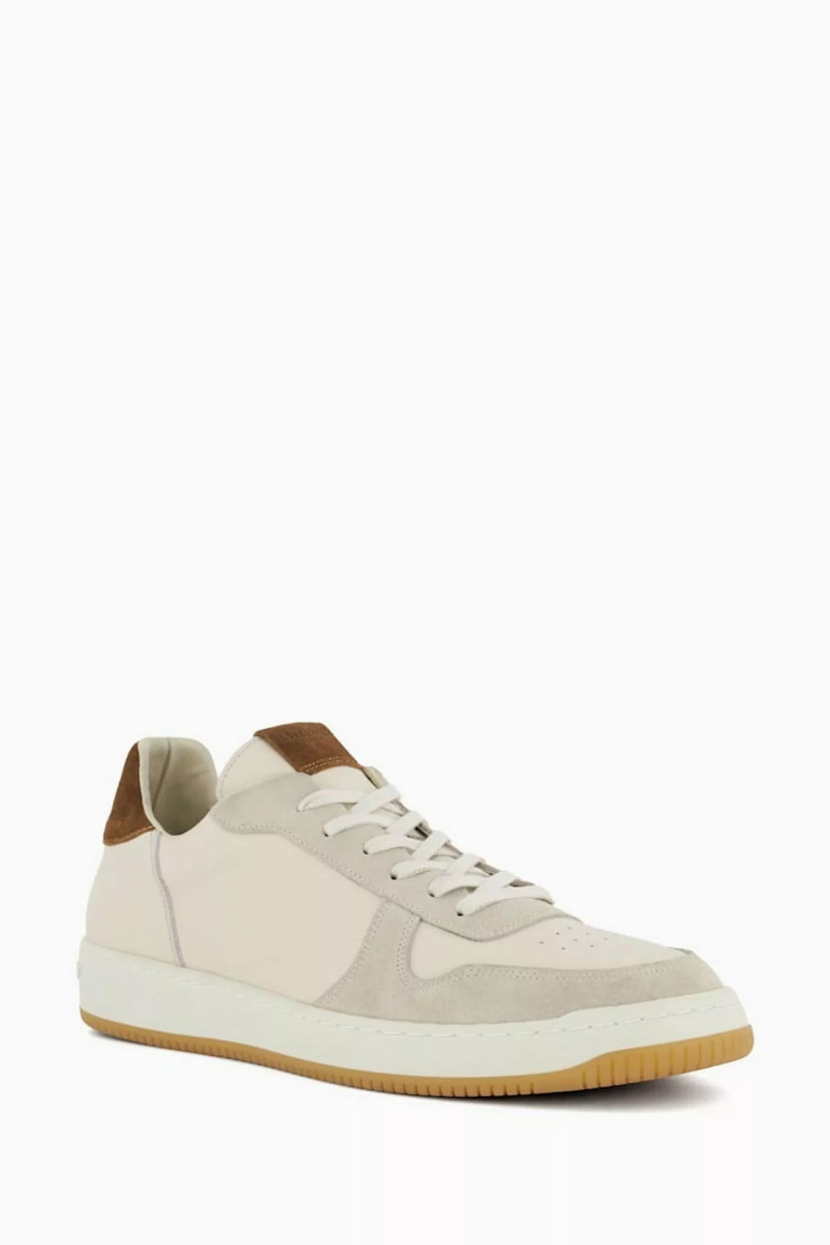 Dune London Timon Mix Material Court White Trainers 4 Dune London Timon Mix Material Court White Trainers - Image 2