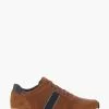 Dune London Treck Stripe Webbing Runner Brown Trainers -Style Sole Zone N42414s