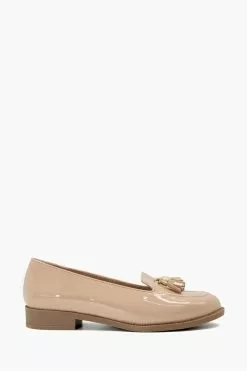 Dune London Pink Wf Global Almond Tassel Loafers